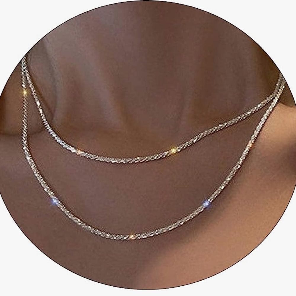Silver layering necklaces - Picture 3 of 4